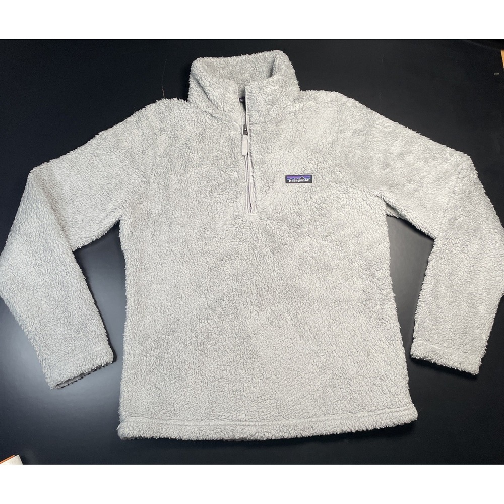 Women's Patagonia Los Gatos 1/4 Zip Fuzzy Fleece Pullover Gray - Size Medium M